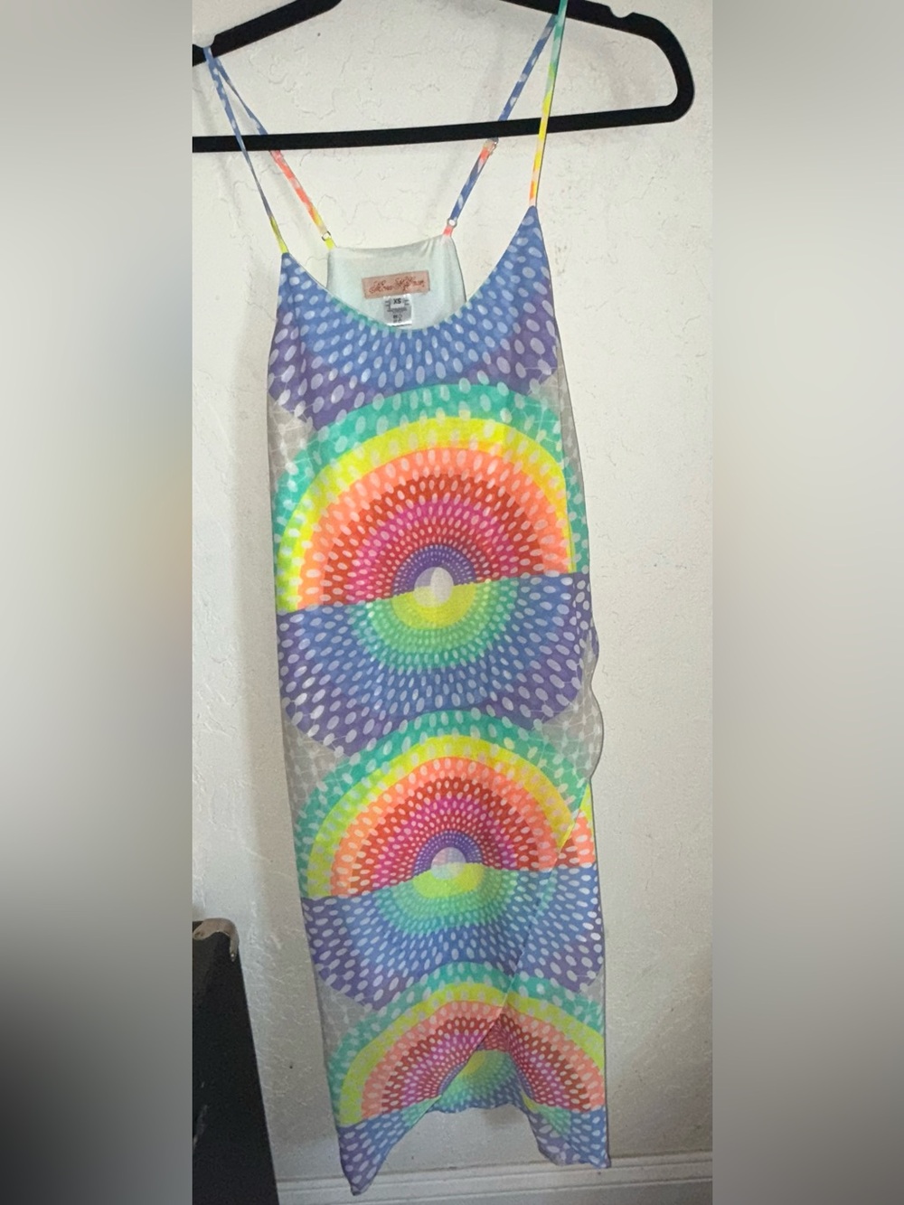 Mara Hoffman Pastel‎ Rainbow Halo High-Low Slip Dress - Picture 5 of 5